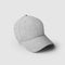 Headgear mockup for sun protection, gray heather cap, isolated on background