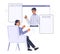 Headhunting agency manager selects job candidates. HR recruitment process, job seekers resume flat vector illustration on white