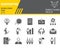 Headhunting glyph icon set, head hunting collection, vector graphics, logo illustrations, recruitment vector icons