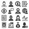 Headhunting Related Icons Set on White Background. Vector