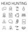 Headhunting related vector icon set.