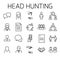 Headhunting related vector icon set.