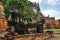 Headless Buddha in attitude of meditation statue ruins in Wat Phra Sri Sanphet Historical Park, Ayutthaya province, Thailand