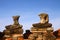 Headless Buddha ruins at the temple in Ayutthaya