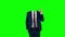 Headless businessman gesturing to camera