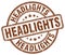 headlights brown stamp