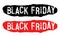 Headline Black Friday. Grunge header. Vector clipart isolated on white background.