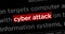 Headline news titles media with cyber attack animation