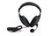 Headphone call centre hotline on background ,clipping path