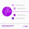 Headphone, ear, phone, bluetooth, music Infographics Template for Website and Presentation. GLyph Purple icon infographic style