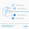 Headphone, ear, phone, bluetooth, music Infographics Template for Website and Presentation. Line Blue icon infographic style