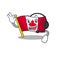 With headphone flag canadian with in the character