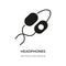 Headphone glyph icon music earphone logo ui vector