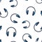 Headphone headset icon seamless pattern background. Headphones vector illustration. Audio gadget symbol pattern