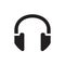 Headphone icon design, earphone symbol, simple headset logo