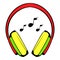 Headphone icon, icon cartoon