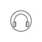 Headphone line icon, mobile sign and support