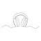 Headphone Linear Art Drawing