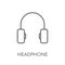 Headphone linear icon. Modern outline Headphone logo concept on