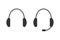 Headphone with mic, earphone icon