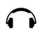 headphone simple vector icon on white isolated background