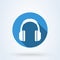 Headphone Simple vector modern icon design illustration