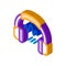 Headphone sound isometric icon vector illustration