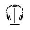 headphone stand home office glyph icon vector illustration