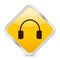 Headphone yellow square icon