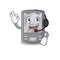 With headphonepersonal digital toy assistant character shape
