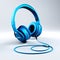 Headphones 3d rendered illustration over white background