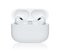 Headphones Apple Air Pods Pro 2 with Wireless Charging Case on white background, front view. AirPods are wireless Bluetooth