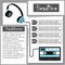 Headphones and audiocassette. Infographics