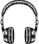 Headphones black and white illustration