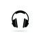 Headphones black and white vector