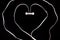 Headphones Earphones White Heart Shape Symbol Metaphor Love Music Black Background Accessory Wire