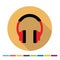 Headphones flat icon