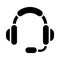 Headphones Glyph icon isolated Graphic . Style in EPS 10 simple glyph element business & office concept. editable vector.