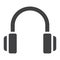 Headphones glyph icon, web and mobile, listen sign