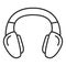 Headphones icon. Erphones headset. Audio gadget. Thin line vector illustration.