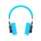 Headphones icon, flat design sound music illustration, music equipment