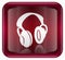 Headphones icon red