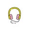 Headphones line icon