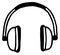 Headphones line icon. Earphones symbol. Audio device