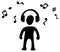 Headphones Music Silhouette Symbol