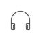 Headphones outline icon