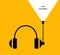 Headphones signal white yellow