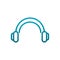 Headphones sound music communications gradient line