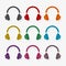 Headphones sticker set