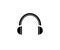 Headphones symbol music earphone sign studio
